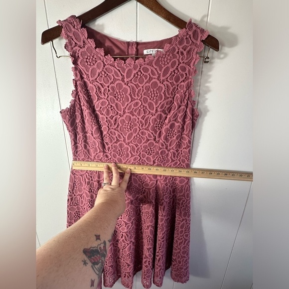 City Vibe Pink Lace Junior Girls Dress Size 13 - Picture 9 of 9